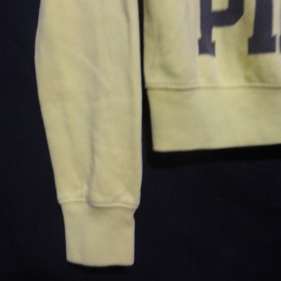 PINK, VICTORIA'S SECRET, xs, extra small, graphic yellow sweatshirt, EUC - Picture 13 of 15